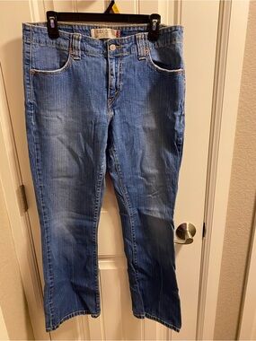 Vintage Levis 525 Jeans 12 M Boot Cut Stretch Blue Denim 12M Bootcut Y2K 33 X 30